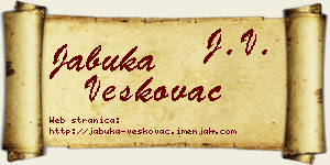 Jabuka Veškovac vizit kartica